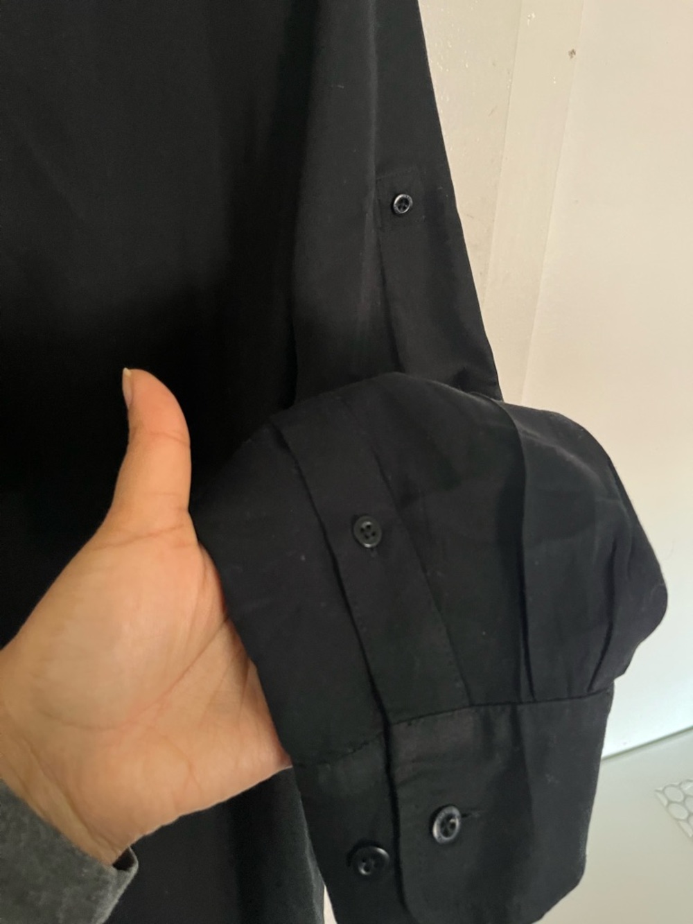 Ralph Lauren Black Button-Front Shirt Dress - Picture 6 of 6